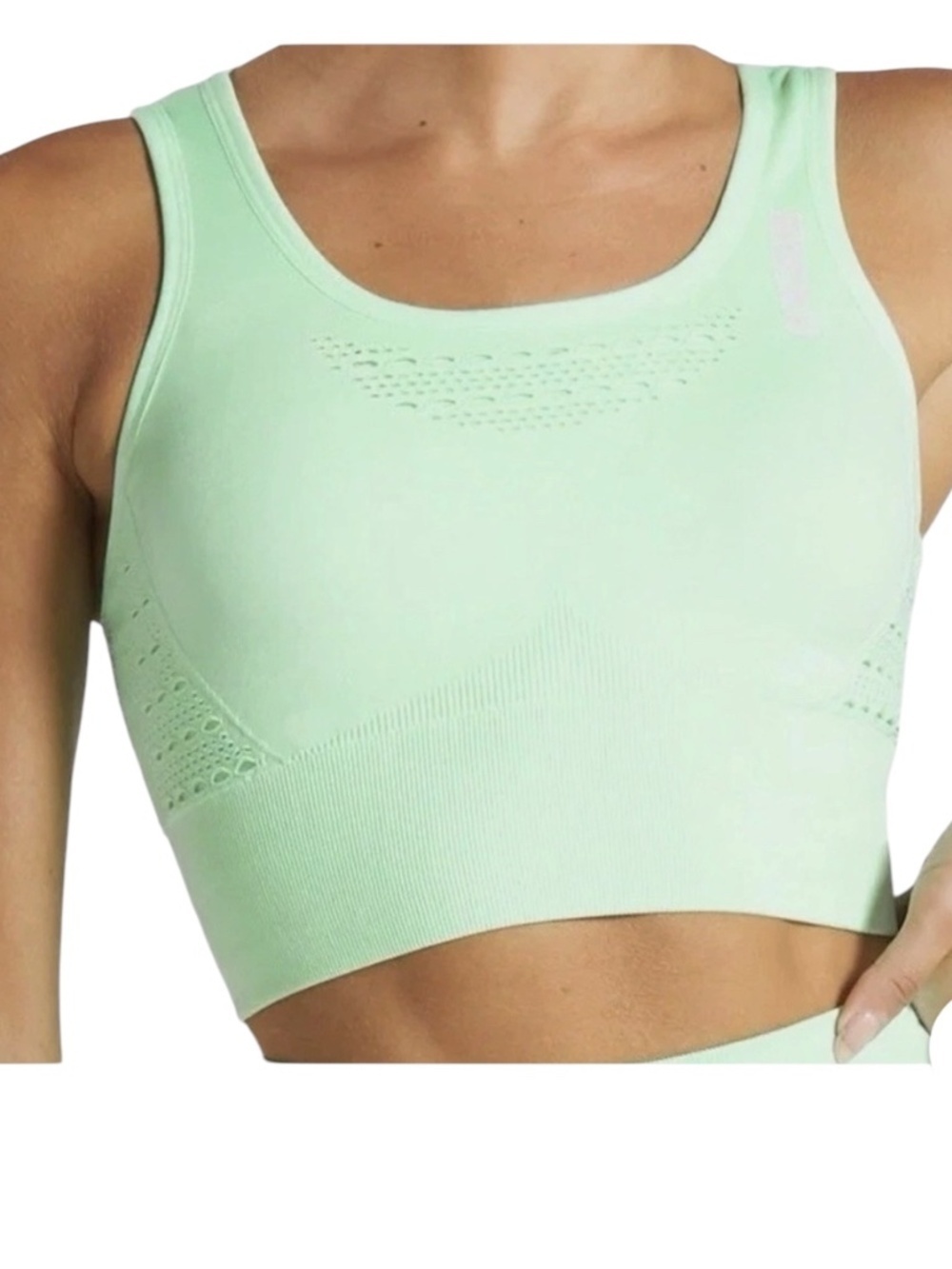 Gymshark Energy Seamless Crop Top in Mint Light Green Size Small Sleeveless